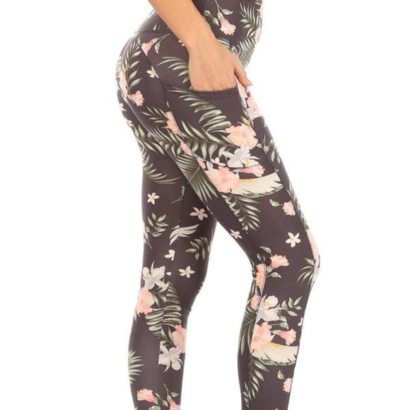 Floral Sport Leggings - Picture 1 of 6